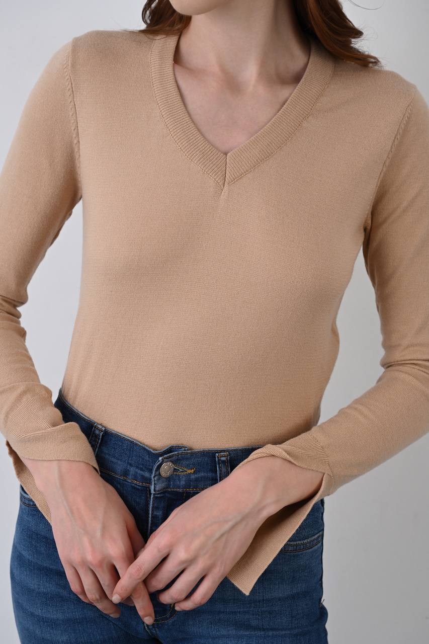 Wool Long-Sleeve - Beige