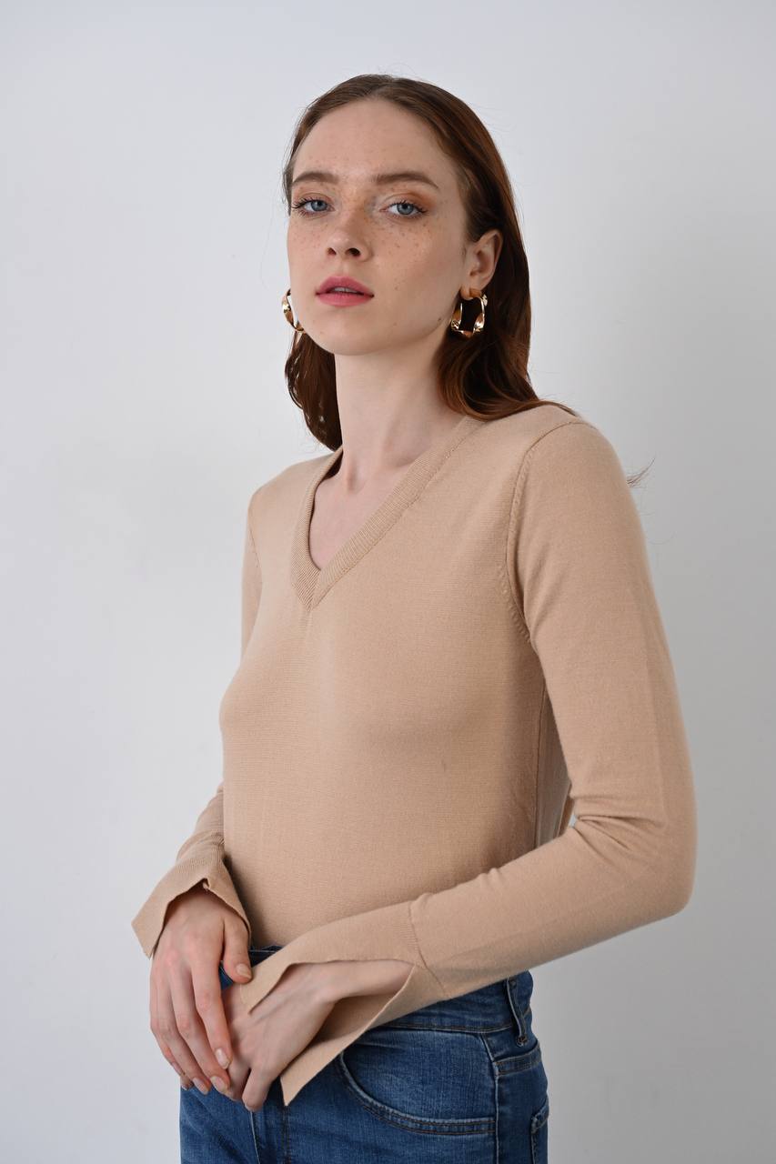 Wool Long-Sleeve - Beige