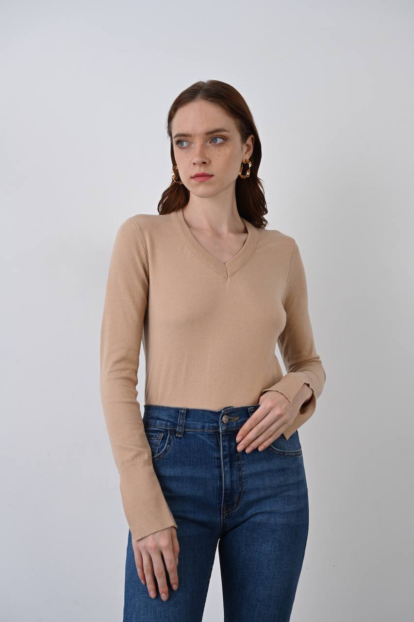Wool Long-Sleeve - Beige