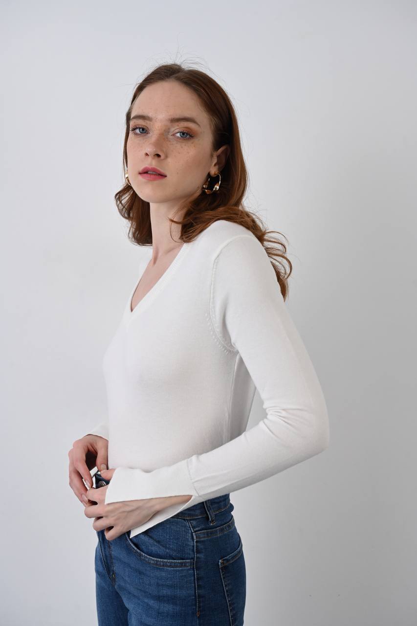 Wool Long-Sleeve - White