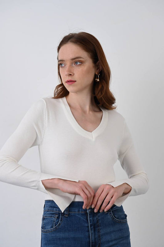 Wool Long-Sleeve - White