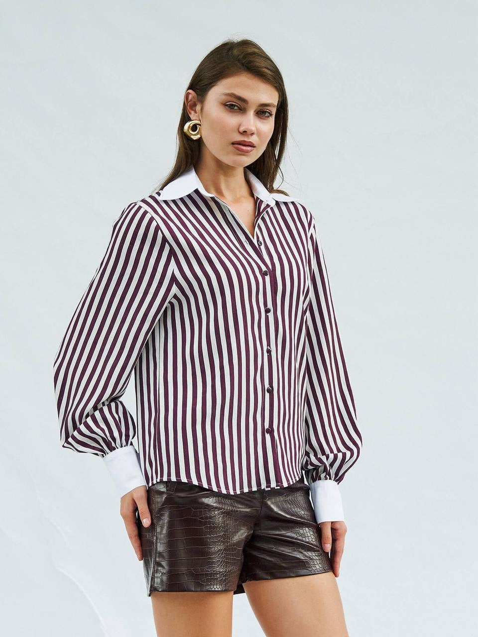 Striped Chemise - Purple