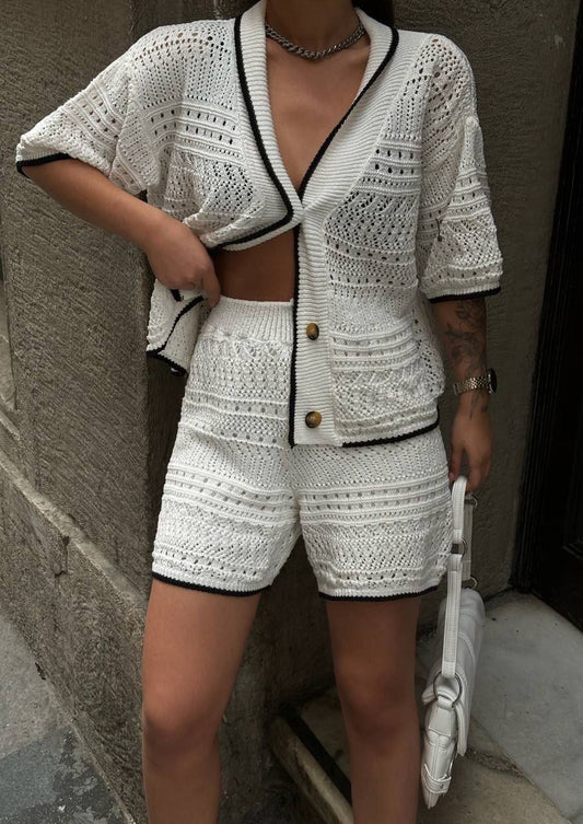 Crochet Shorts Set